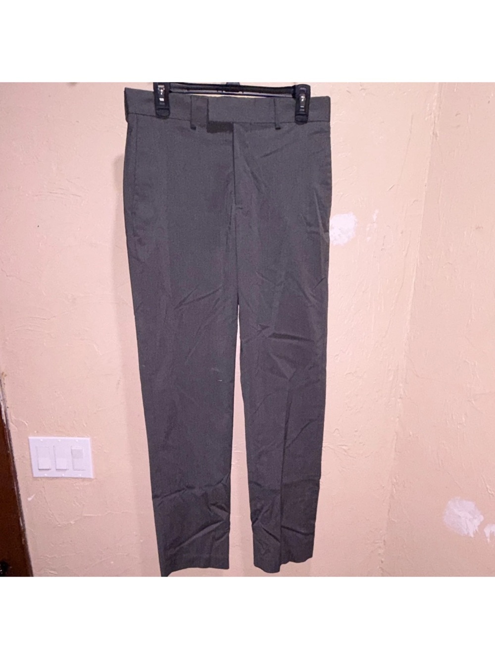 Men's Dress Pants 29x32 Axist Gray Straight Leg Flat Front